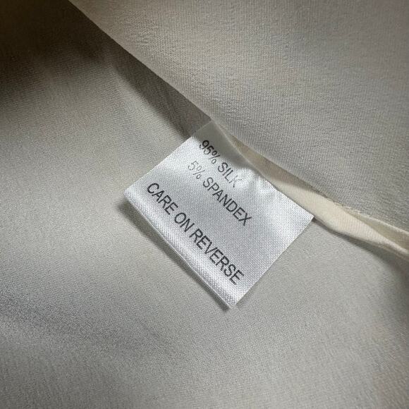 St. John Silk Ruffle Neck Blouse 8 - Picture 4 of 6